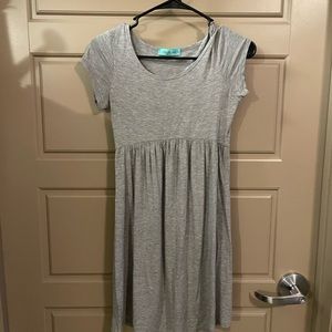 Grey short sleeve summer dress
